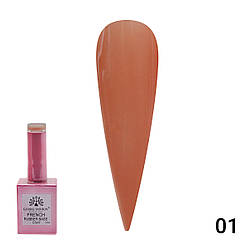 Каучукова база для гель-лаку френч Global Fashion Rubber Base Coat French, 15 мл 01