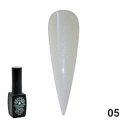 Каучукова база для гель лаку молочна з шиммером, Rubber Base Coat French, 8 мл 05