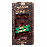 Крафтовый шоколад MonLasa черный 70% с целыми лесными орехами на меду 80 г