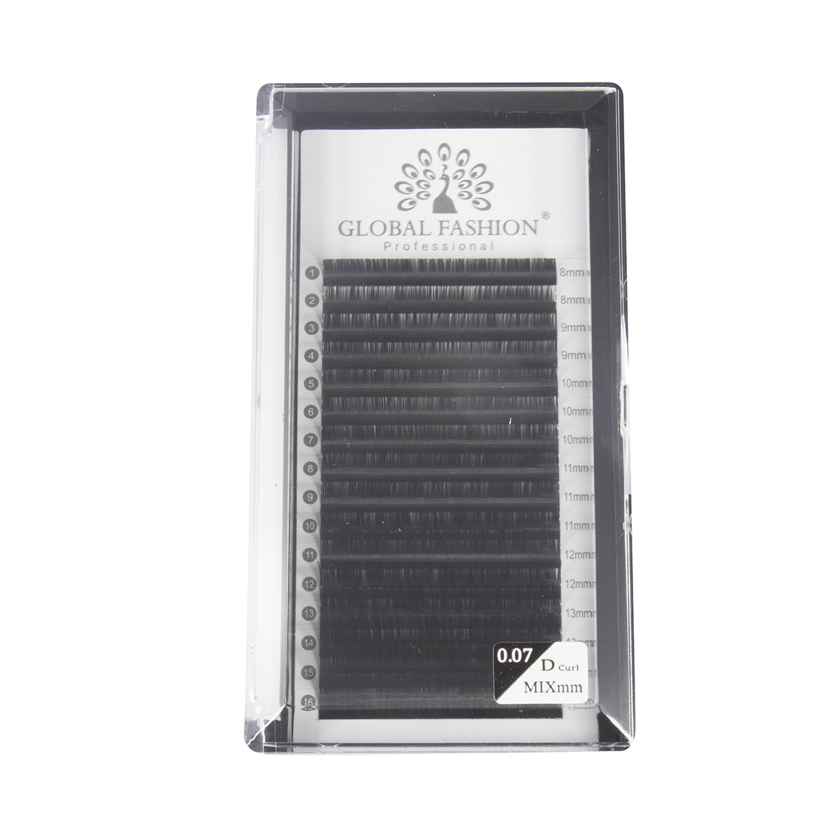 Набір стрічкових вій Global Fashion Premium Lashes мікс (8-15 мм) D 0.07, фото 1