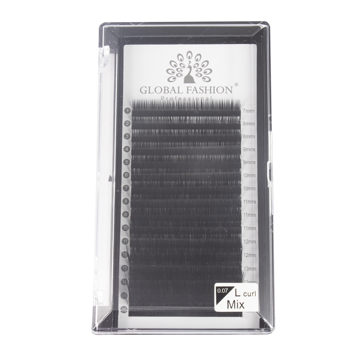 Набір стрічкових вій Global Fashion Premium Lashes мікс (7-15 мм) L 0.07, фото 1