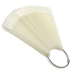 Палітра для фарб на кільці Global Fashion, форма овал, матова, 50 шт.