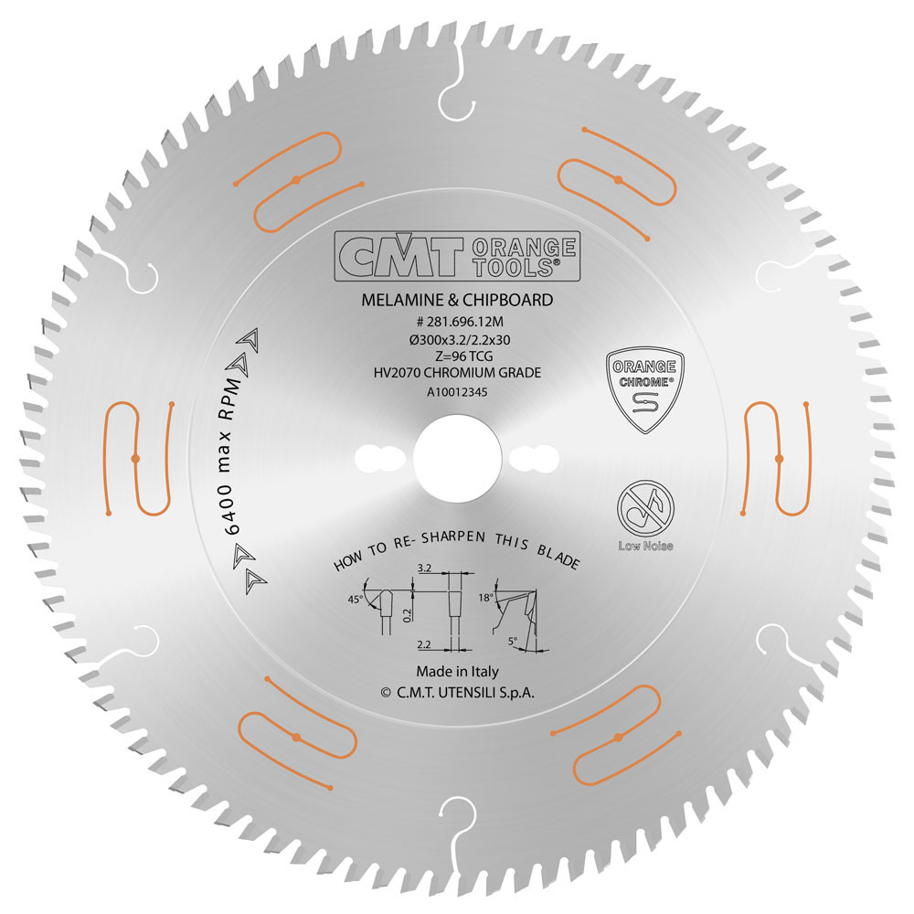 CMT 250x30x3,2x80 пиляльний диск хромований для формато-раскроечного верстата