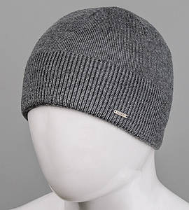 Шапка чоловіча на флісі (181015), Темно-сірий