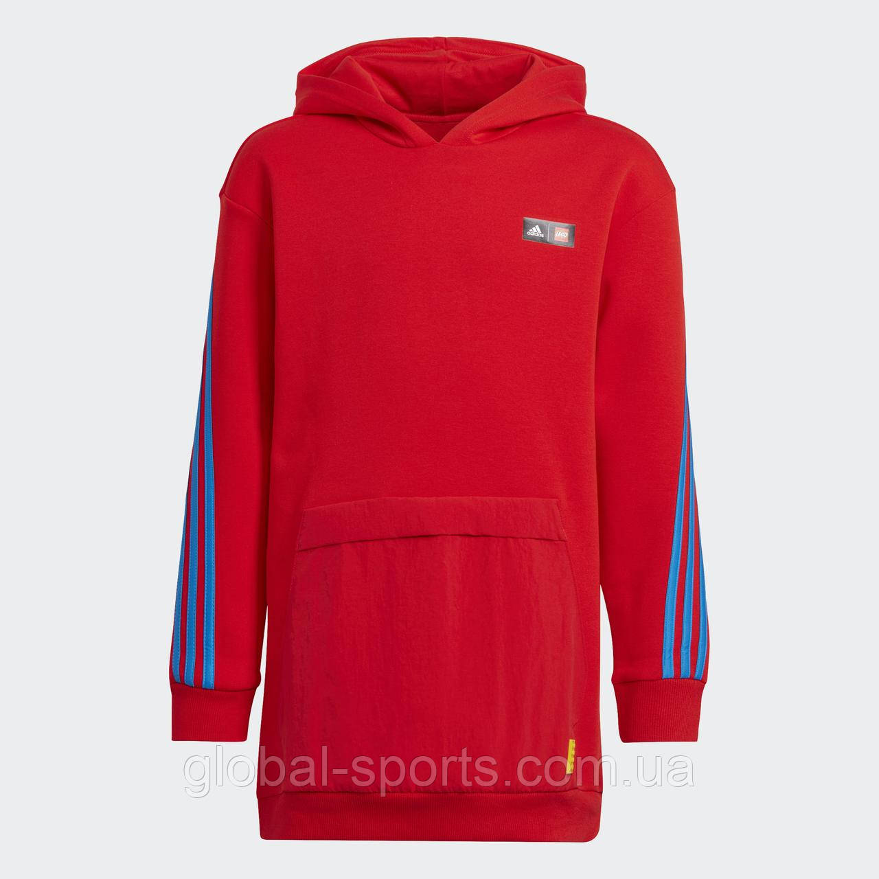 Дитяча толстовка Adidas LEGO® 3-Stripes Pocket K (Артикул: GU1857) 152 см і 164 см, фото 1