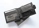 Чоловічий шкіряний гаманець Lacoste в коробці, фото 4