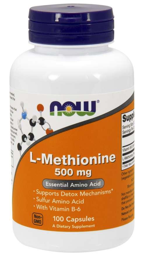 L-метіонін Now Foods — L-Methionine 500 мг (100 капсул)