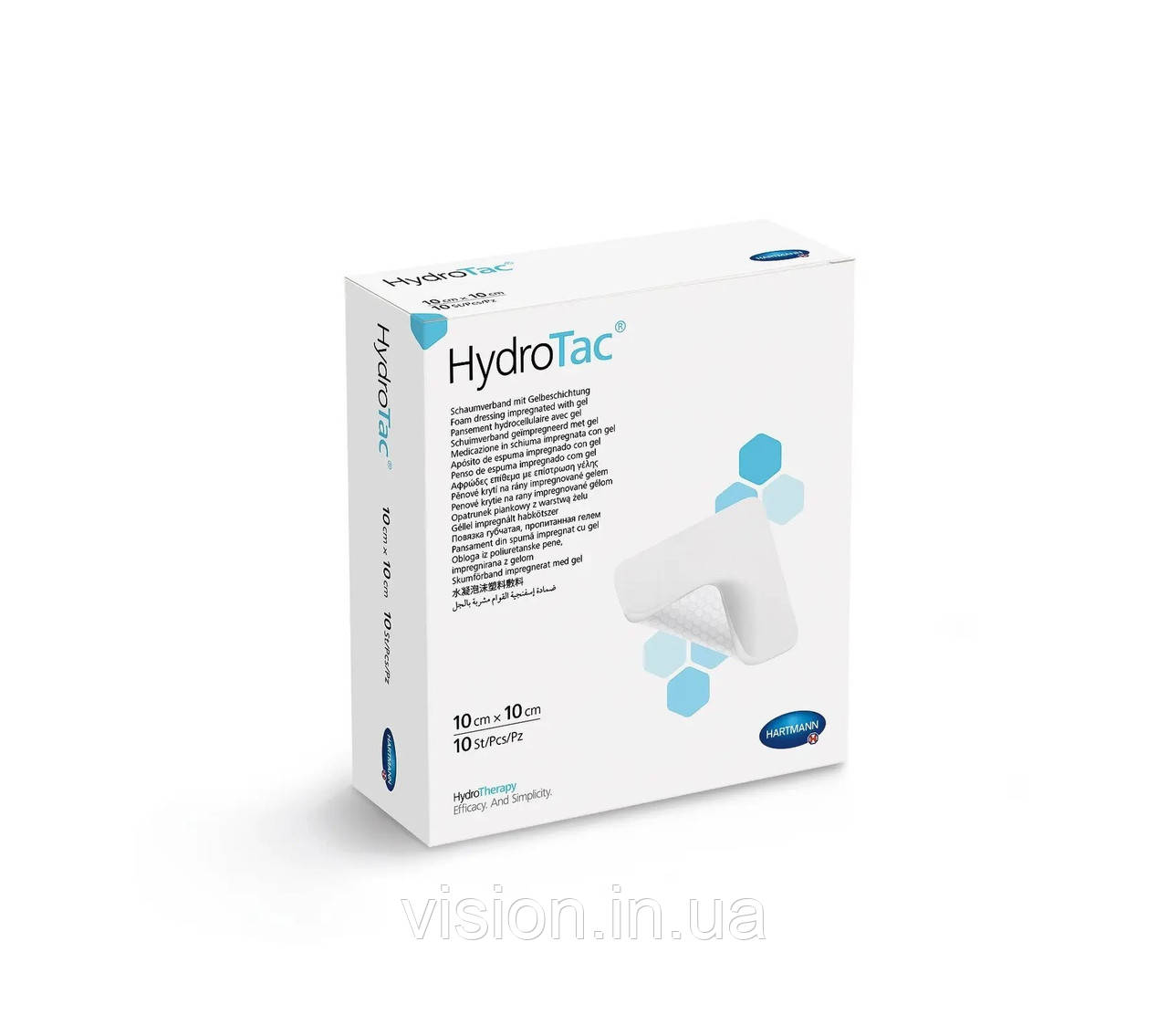 Пов'язка гідрогелева HydroTac 10см х 10см 1шт, фото 1