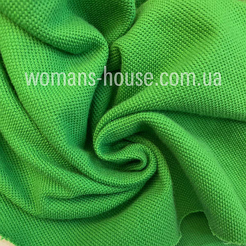 Лакоста трикотаж ширина 240 см (панчохи) хб Зелена (Трава)