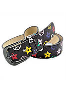 Жіночий ремінь Weatro Коричневий з кольоровим принтом kz-zh35-kit-05, фото 2