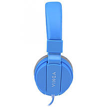 Навушники з мікрофоном для телефона/ноутбука Defender Fancy, сині, накладні (великі), дротові, фото 3