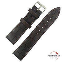 Кожаный ремешок для часов 20 мм коричневый из натуральной кожи.