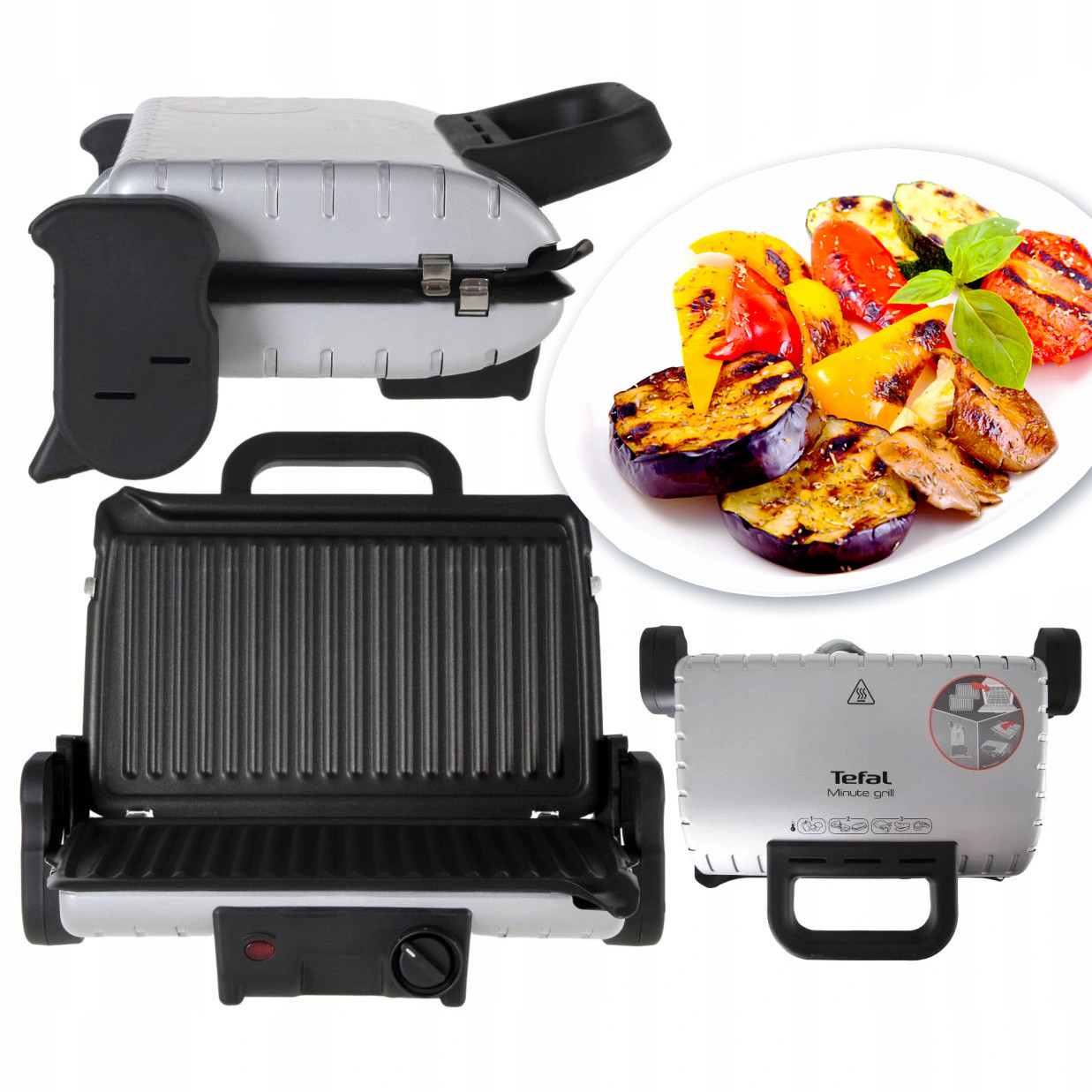 Електричний, притискної контактний гриль TEFAL Minute Grill GC2050 (1600Вт, термостат), фото 1