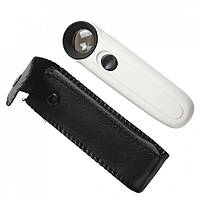 Лупа ручна MG6B-1 2 LED 40X 21 mm+чохол!