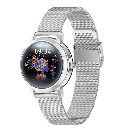 Розумний годинник Linwear LW10 Metal з пульсометром і моніторингом сну (Сріблястий), фото 1