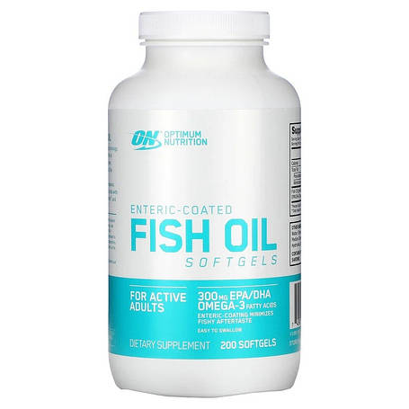 Риб'ячий жир Optimum Nutrition Enteric Coated Fish Oil 200 капс США, фото 2