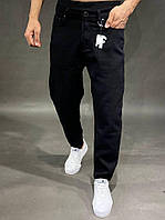 Мужские Мом джинсы черные, молодежные турецкие МОМ Jeans, мужские джинсы прямые лето весна