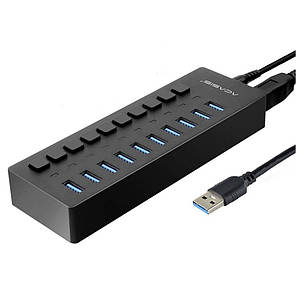 USB hub Acasis P-10 (Чорний), фото 1