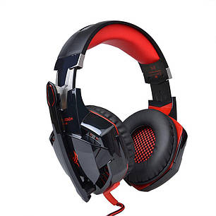 Геймерські навушники Kotion Each G2000 Pro Gaming з підсвічуванням (Чорно-червоний), фото 1