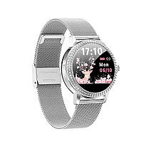 Розумний годинник Linwear LW20 Metal з тонометром (Сріблястий), фото 5