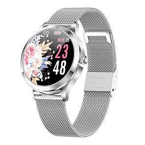 Розумний годинник Linwear LW07 Metal з вимірюванням пульсу і кисню в крові (Сріблястий), фото 1