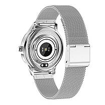 Розумний годинник Linwear LW07 Metal з вимірюванням пульсу і кисню в крові (Сріблястий), фото 4