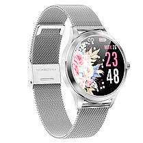 Розумний годинник Linwear LW07 Metal з вимірюванням пульсу і кисню в крові (Сріблястий), фото 5