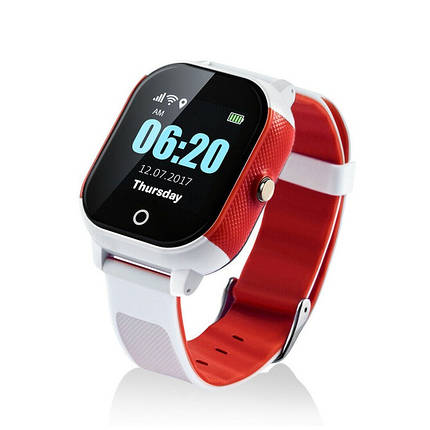 Дитячий смарт-годинник Lemfo DF50 Ellipse Aqua з GPS-трекером (Біло-червоний), фото 1