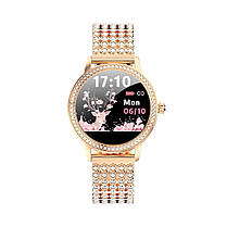 Смартгодинник Linwear LW20 Pro Metal з вимірюванням тиску та пульсу (Золотий), фото 3
