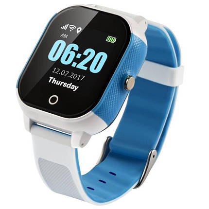 Дитячий смарт-годинник Lemfo DF50 Ellipse Aqua з GPS-трекером (Біло-блакитний), фото 1