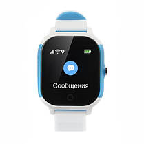 Дитячий смарт-годинник Lemfo DF50 Ellipse Aqua з GPS-трекером (Біло-блакитний), фото 4
