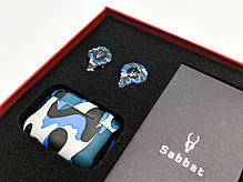 Бездротові Bluetooth-навушники Sabbat X12 Ultra Caribbean з підтримкою aptX (Чорно-синій), фото 6