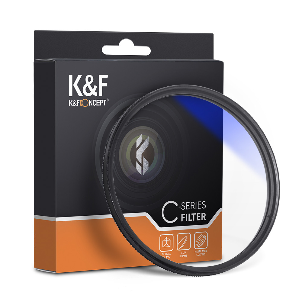 Світлофільтр K&F Concept 43 mm HMC CPL, Blue Coated, оптичне скло Японія