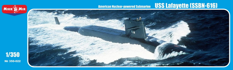 Пластикова модель 1/350 Mikro Mir 350-022 америкоанський підводний човен "Lafayette" (SSBN-616)