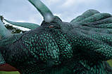 Надувний костюм динозавра (Трицератопса) RESTEQ, Triceratops косплей, костюм динозавра Triceratops. Трицератопс надувний зелений, фото 4
