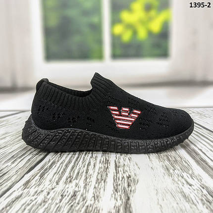 Мокасини кросівки для хлопчика BBT Kids чорні текстильні, фото 1