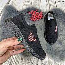 Мокасини кросівки для хлопчика BBT Kids чорні текстильні, фото 2