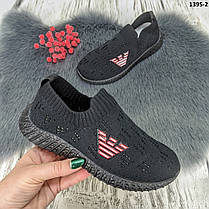 Мокасини кросівки для хлопчика BBT Kids чорні текстильні, фото 3