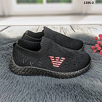 Мокасини кросівки для хлопчика BBT Kids чорні текстильні, фото 4