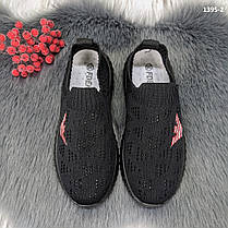 Мокасини кросівки для хлопчика BBT Kids чорні текстильні, фото 5