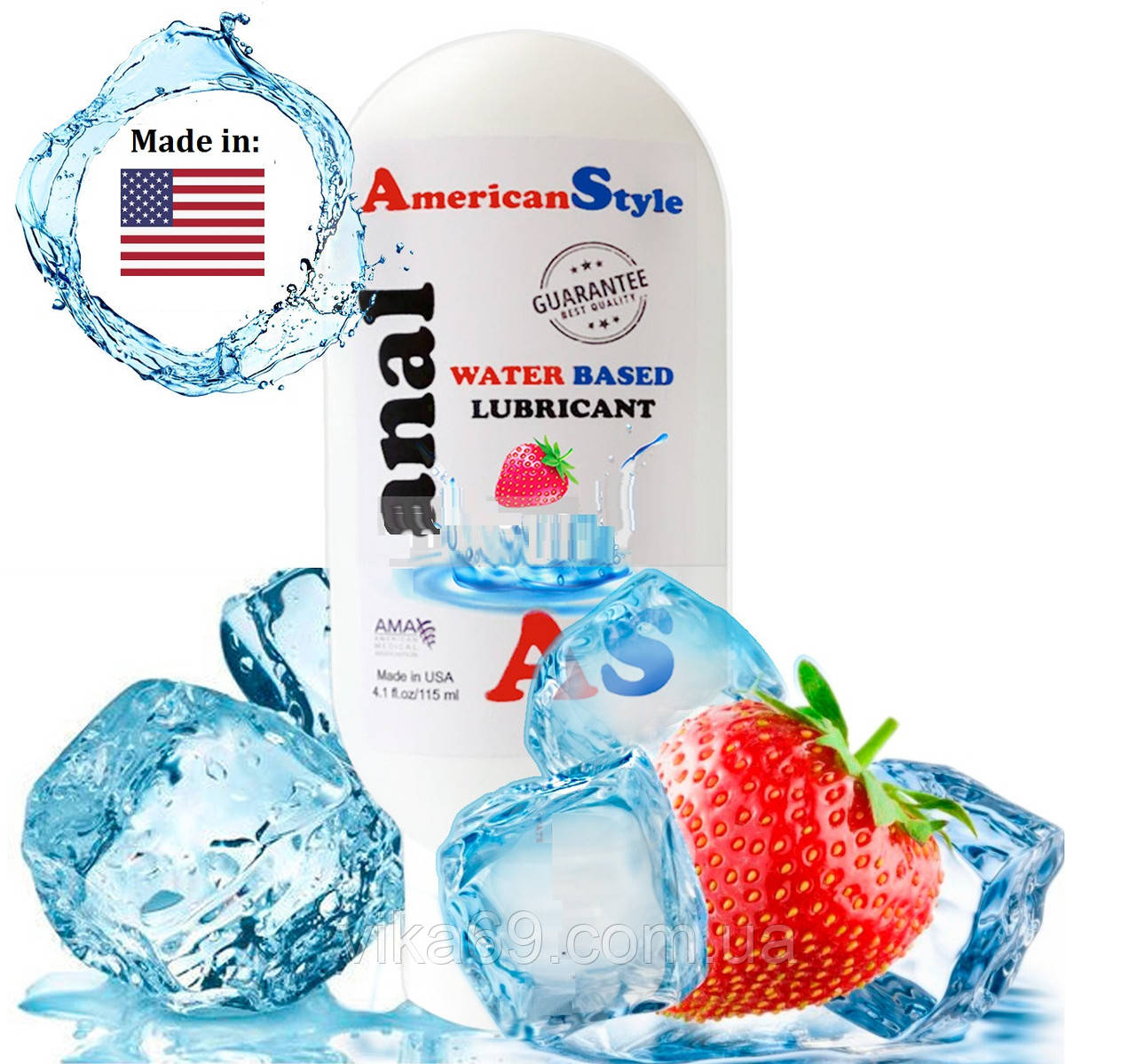 Інтимний гель лубрикант-змазка AS (USA) LUBRICANT ПОЛУБНИЧНЕ (115мл)