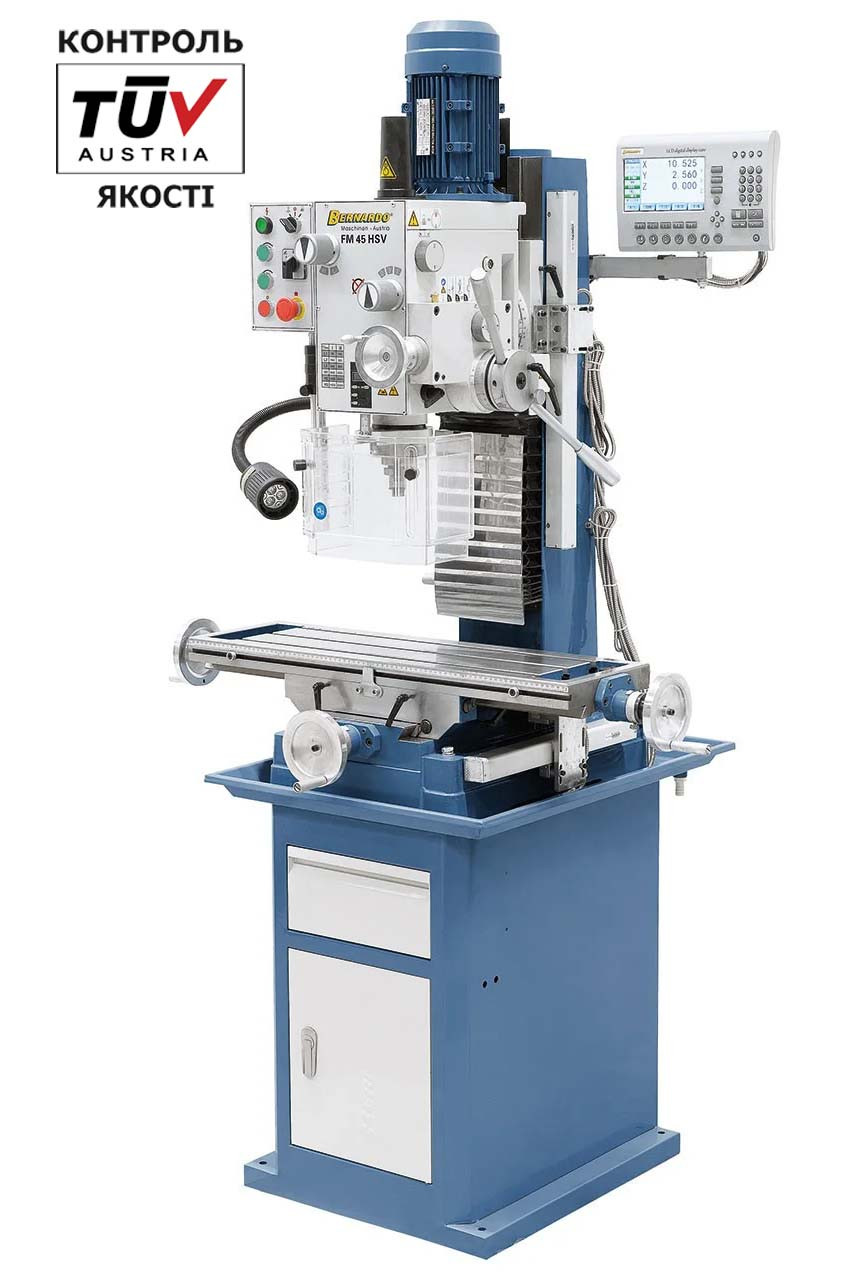 FM 45 HSV Свердлильно-фрезерний верстат З УЦІ Bernardo | Настільний фрезерний верстат