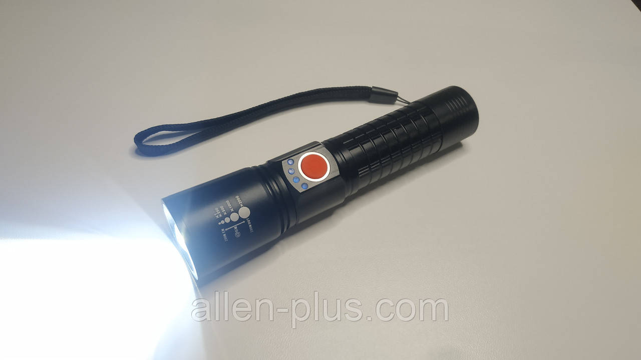 Ліхтар ручний P520-P50, акумулятор 18650, USB Type C, zoom