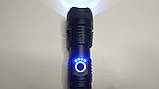 Ліхтар ручний BL-X71-HP50, акумулятор 26650, microUSB, zoom, фото 4