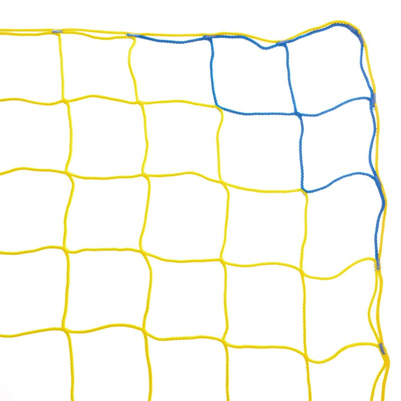 Сетка на ворота футбольные тренировочная безузловая SP-Planeta ЕВРО ЭЛИТ SO-2324 2,6х7,5м 2шт желтый-синий - фото 2 - id-p1472321496