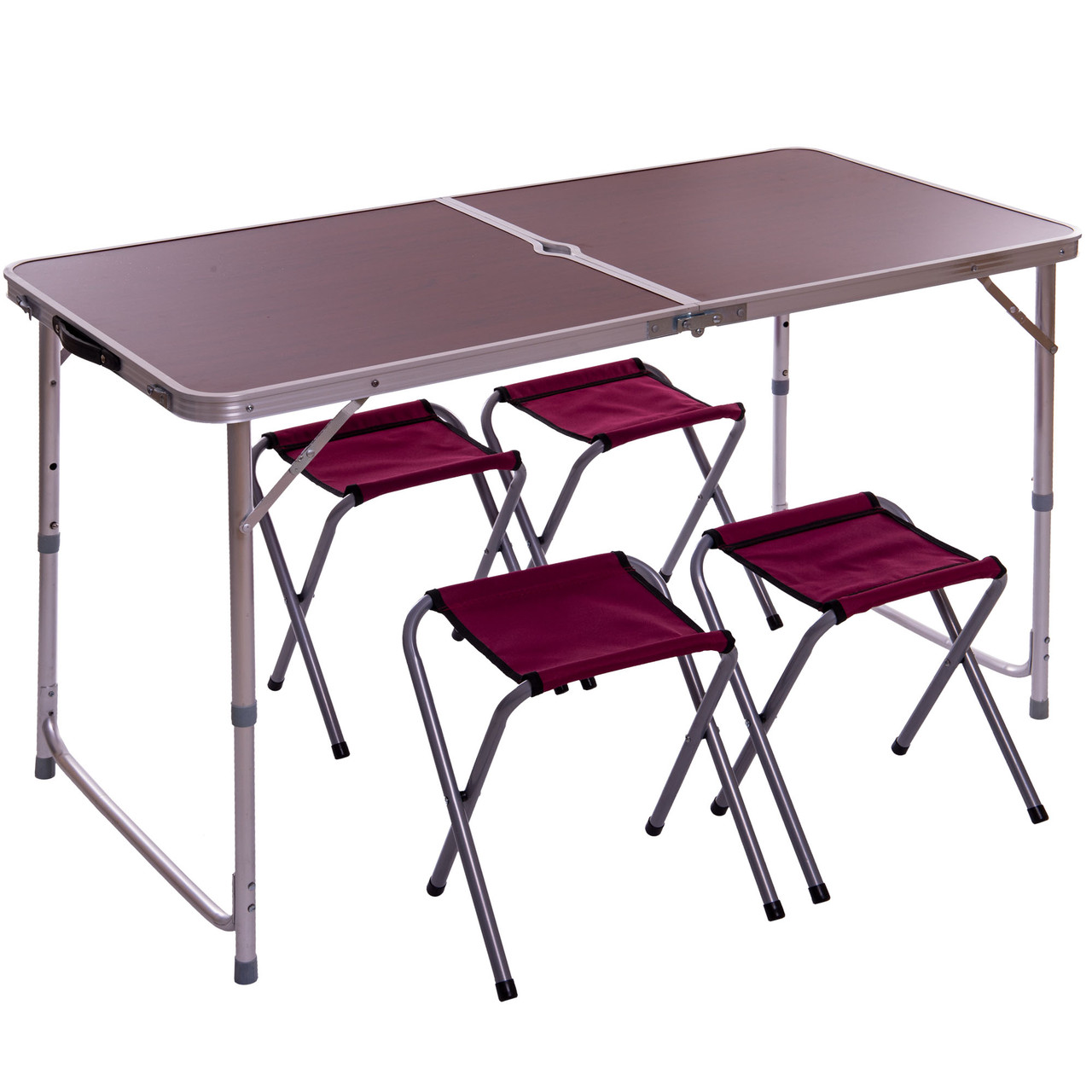 Набор складной мебели для пикника и кемпинга SP-Sport 8278 стол и 4 стула коричневый - фото 1 - id-p1472323867