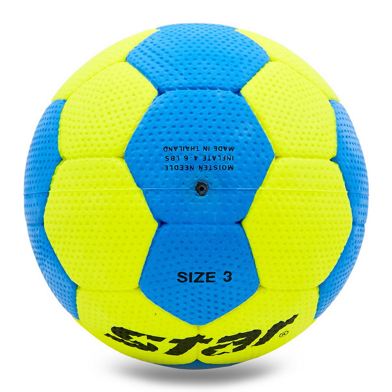Мяч для гандбола STAR Outdoor JMC03002 №3 PU голубой-желтый - фото 3 - id-p1472328388