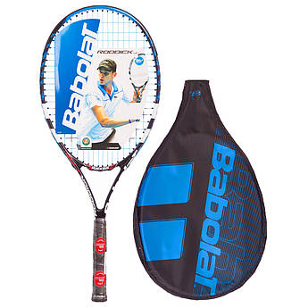 Ракетка для великого тенісу юніорська BABOLAT 140105-146 RODDICK JUNIOR 145 чорний-блакитний