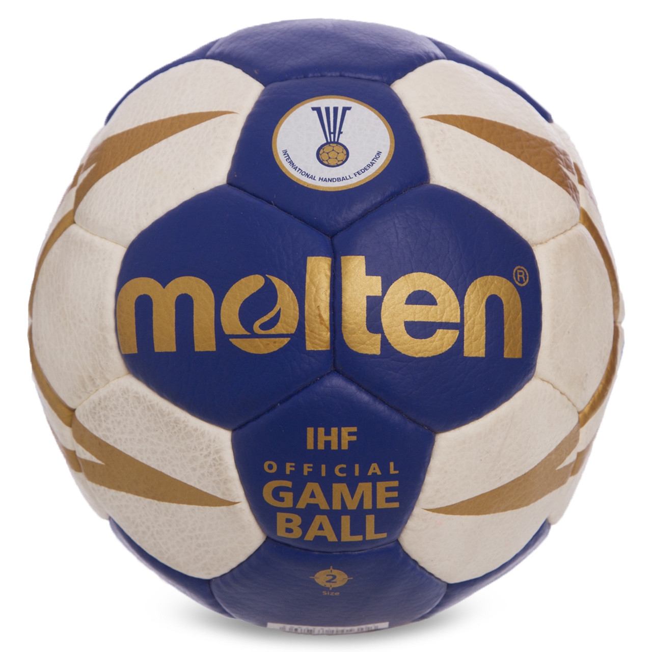 Мяч для гандбола MOLTEN IHF Official game ball H2X5001 №2 PU синий - фото 1 - id-p1472323151