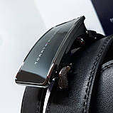 Чоловічий ремінь шкіряний чорний під штани джинси, фото 3